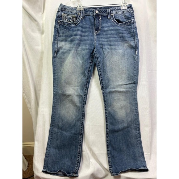 VIGOSS Women's Blue Denim Slim Boot Heritage Fit Jeans Size S14 L32 - Picture 9 of 16